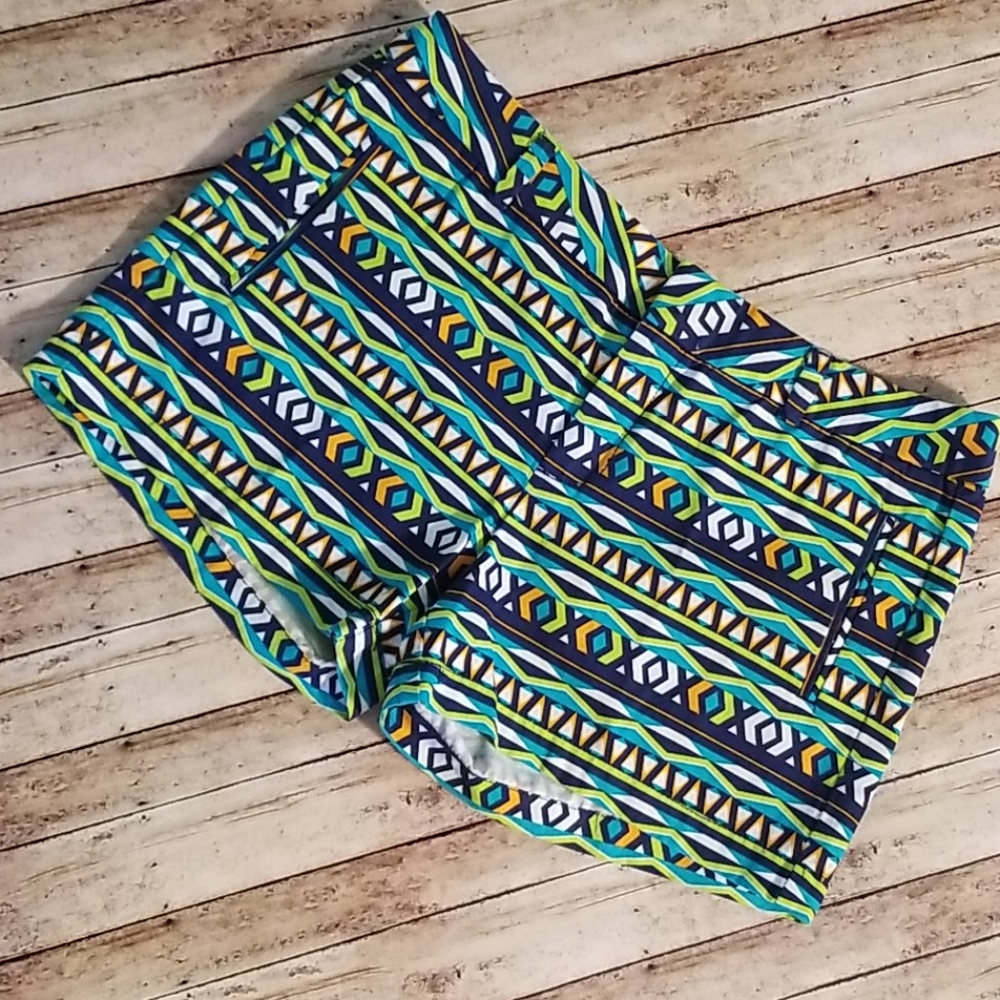 Multicolor Patterned Shorts